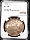 1885-P Morgan Dollar - NGC MS63 Nice Light Golden Toning