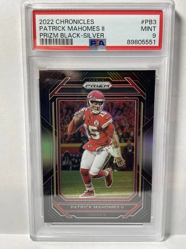 Patrick Mahomes II 2022 Chronicles Prizm Black [HOLO SILVER] PSA 9 #PB3 Chiefs