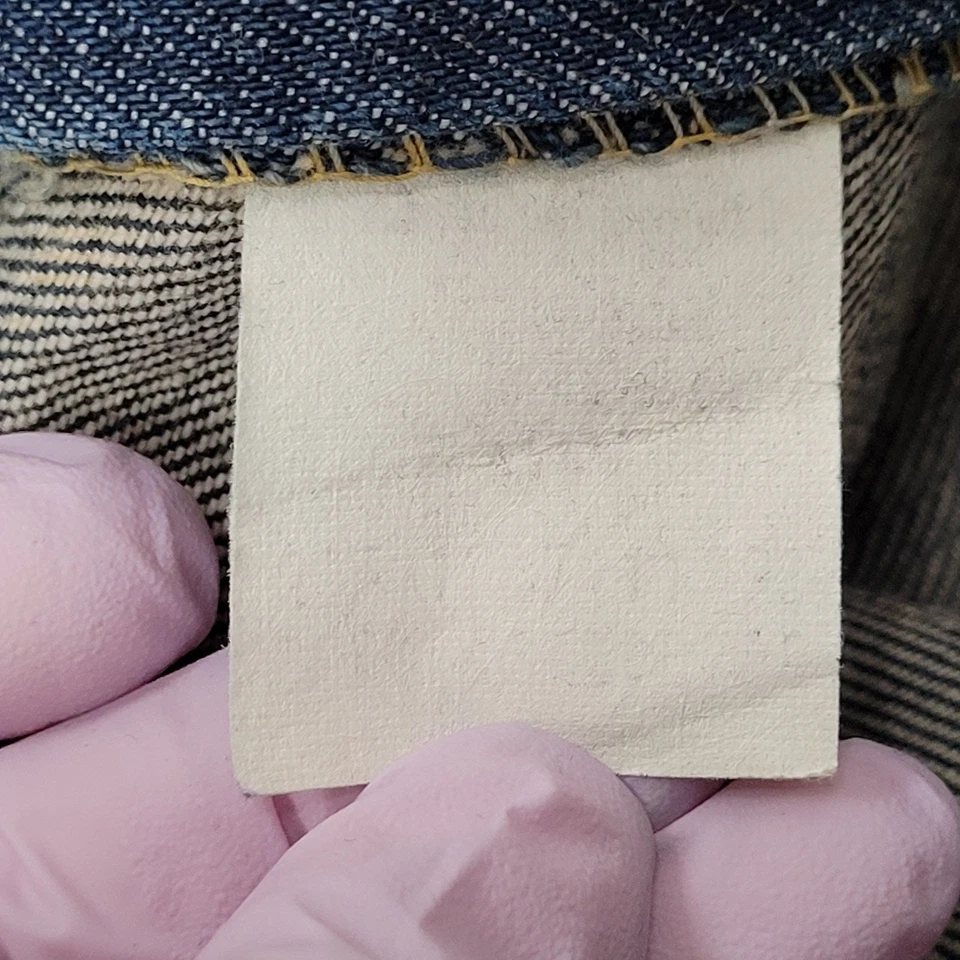 Vintage 60s LEE Bootcut Jeans 36x34 Creased TALON Dark-Wash - Image 3 of 4