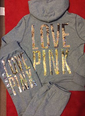 victoria's secret pink hoodie and sweatpants