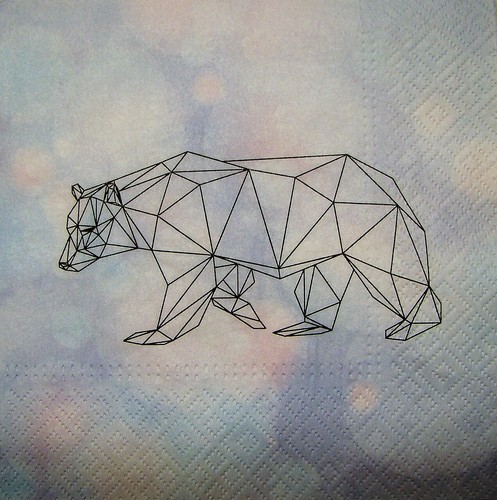4 x Single Paper Napkins for Decoupage Craft Table Graphic Bear 58 - 第 1/2 張圖片