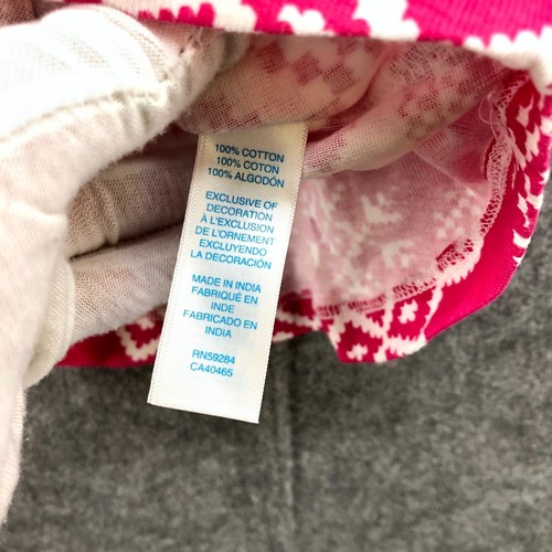 NWT Children's Place Girls Size 6 Long Sleeve Pajama Set Cotton Pink Fair Isle - Picture 11 of 12