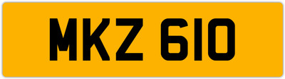 DATELESS PRIVATE REGISTRATION NUMBER PLATE MAT MAX MAC MAK MIK MICK MCK MKZ 610