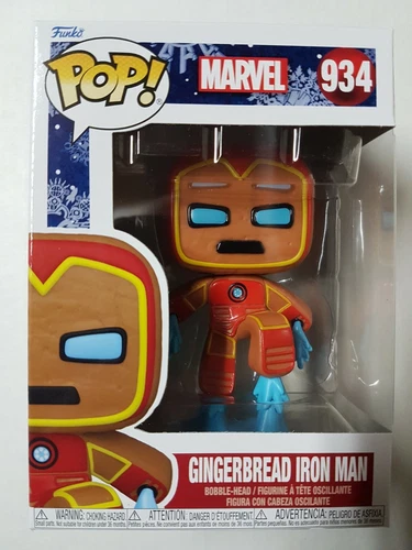 Funko Pop Holiday Marvel #934 Gingerbread Iron Man Figure Brand New