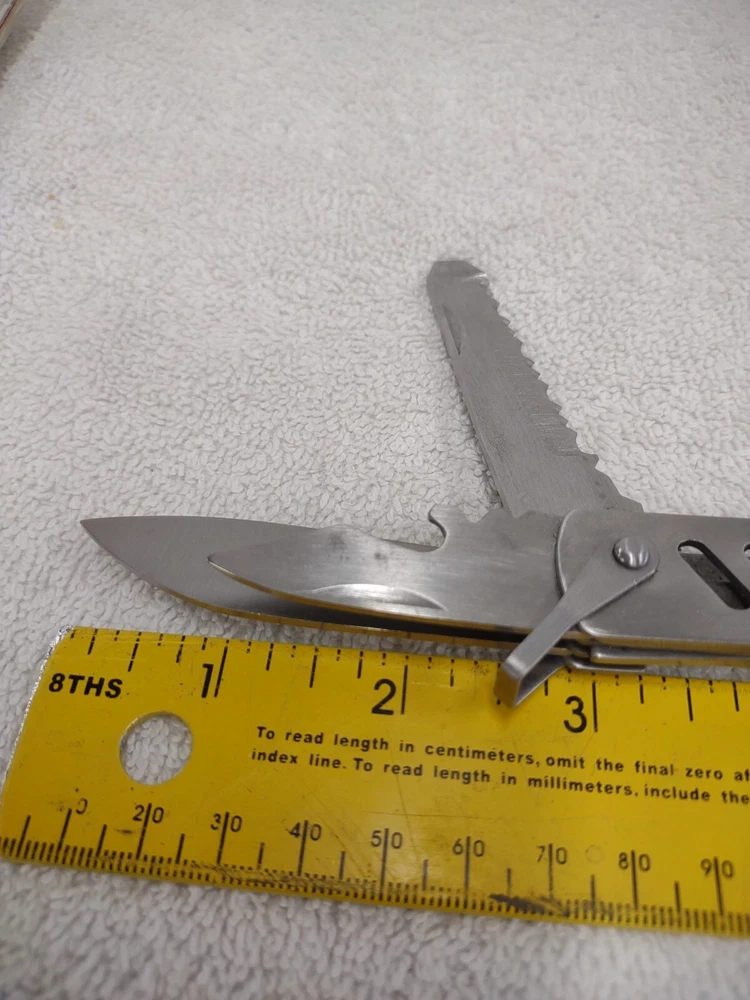 Multi Tool Knife Pliers Saw Screwdriver Bottle Open Stainless Steel Survival Kit