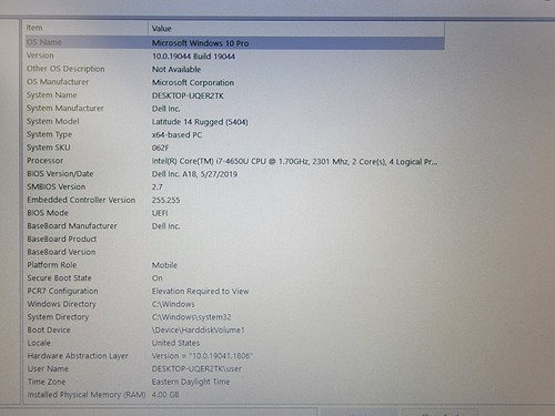 Dell Latitude 14 RUGGED 5404 14"_i7-4650U_8GB_500GB HDD_No Battery_Win 11 - Picture 2 of 12