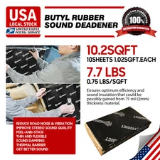 79 Mil Car Sound Deadening Mat Butyl Automotive Sound Deadener Self-adhesive