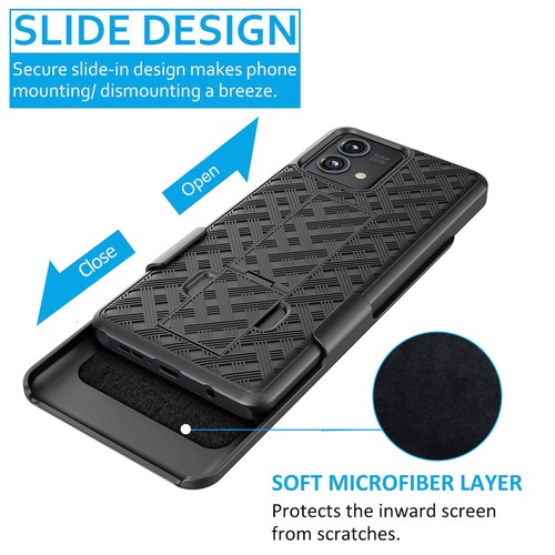 For Motorola Moto G Pure/G Stylus/G 5G Phone Case Belt Clip Holster Cover Case - Picture 3 of 6