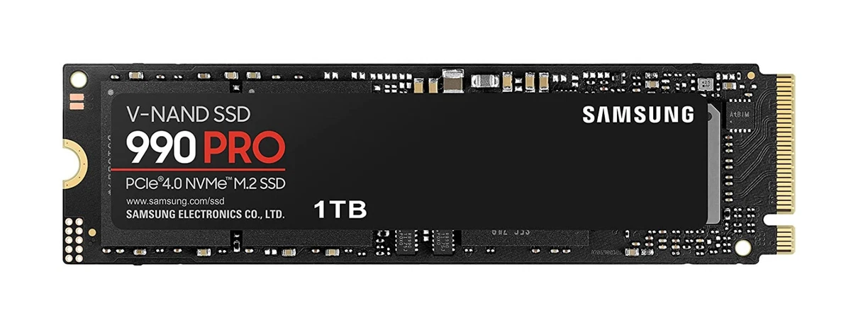 Samsung 990 PRO 1TB M.2 (PCIe 4.0 x4) (MZ-V9P1T0) SSD Solid State
