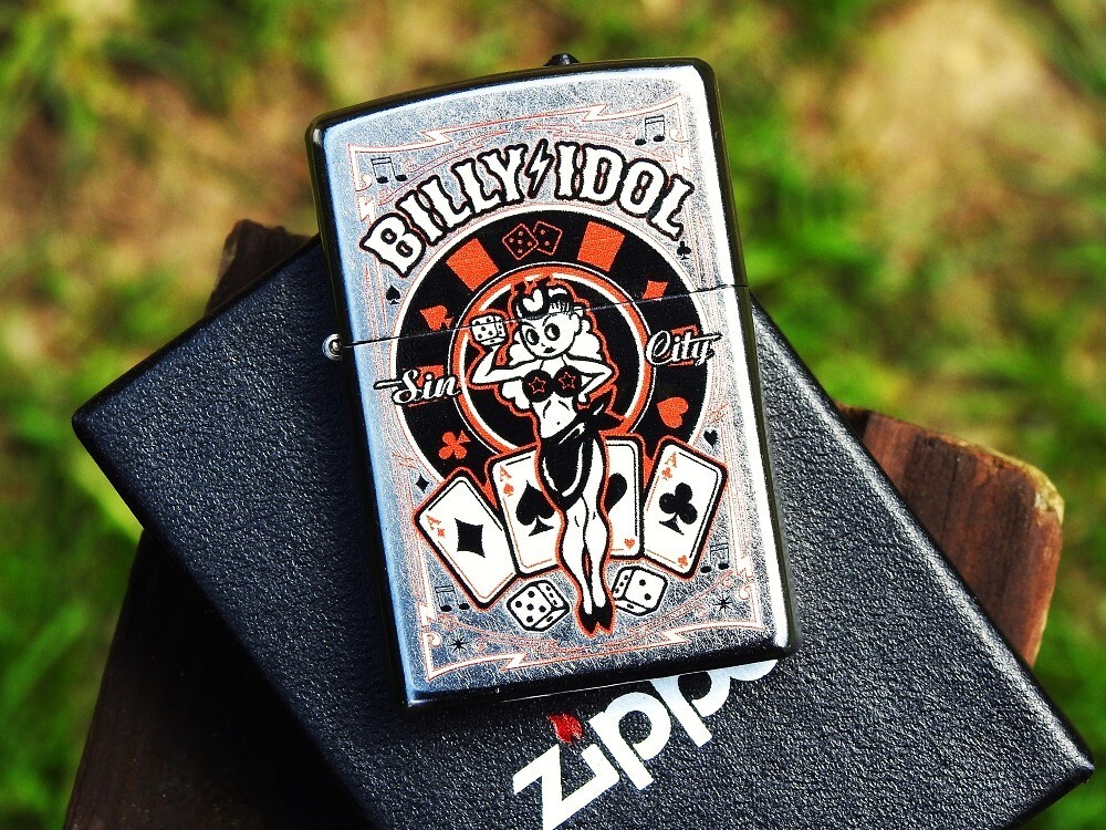 Billy Idol Sin City Zippo Lighter - White Wedding - Mony