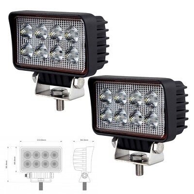 2 x 24W LED Arbeitsscheinwerfer 12V 24V Zusatzscheinwerfer Traktor LKW Bagger E9