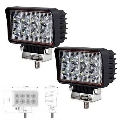 KMR 2 x 24W LED Arbeitsscheinwerfer 12V 24V Zusatzscheinwerfer Traktor LKW Bagger E9