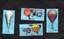 #2032-35 Balloons Stamps, Used Se-Tenent Set of 4, 20 cent Off paper