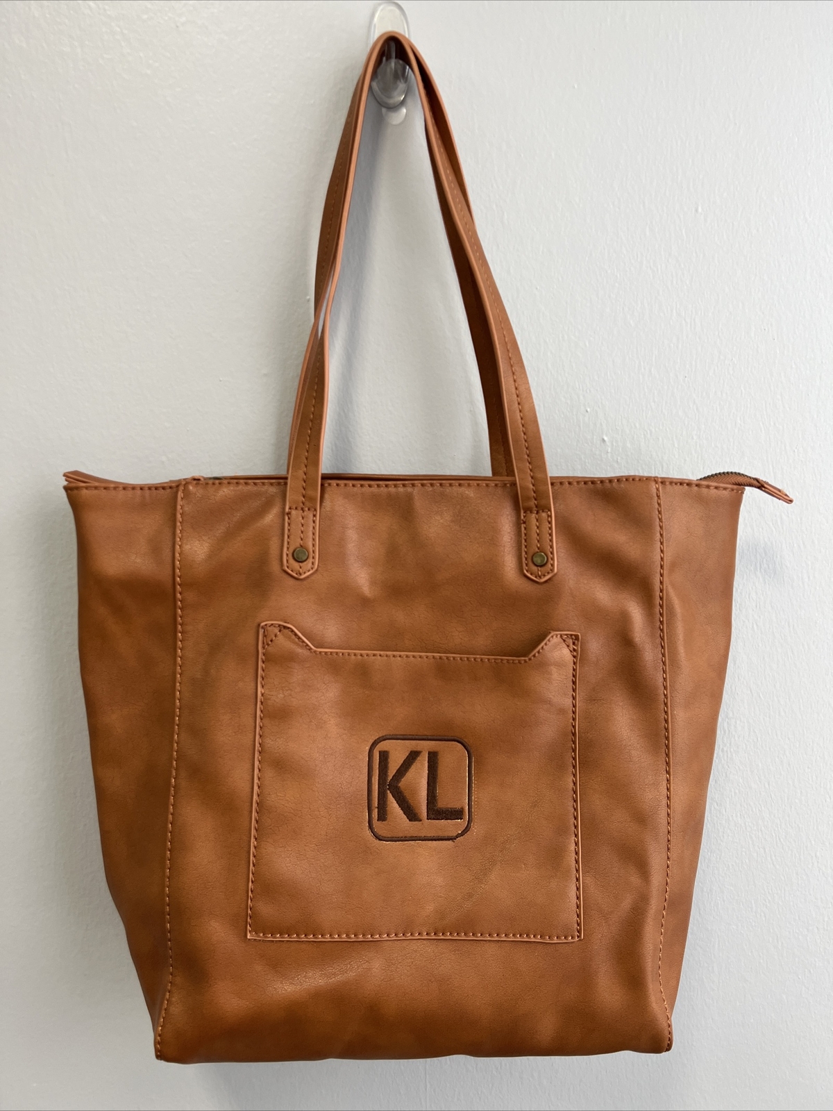 Brown Universal Thread Leather Tote - image 1