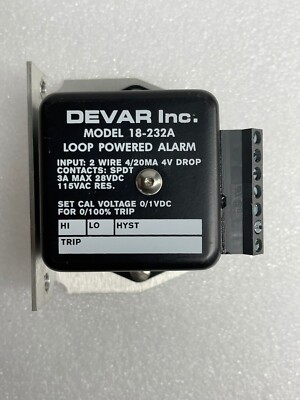 (Rr19-1) Devar Inc 18-232A Loop Powered Alarm 