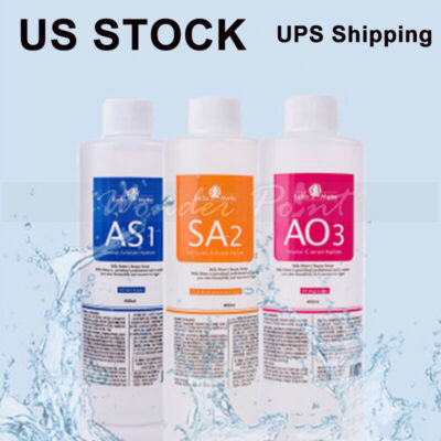 NEW 3PCS Aqua Peel Concentrated Solutio Facial Serum AS1 SA2 AO3 Hydra Machine