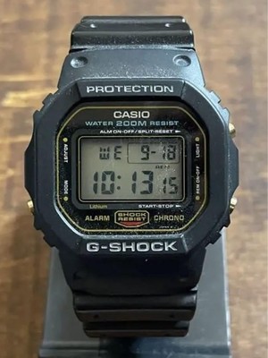 Casio G-Shock DW-5600 Speed Model Black & Gold Used 200m Water 