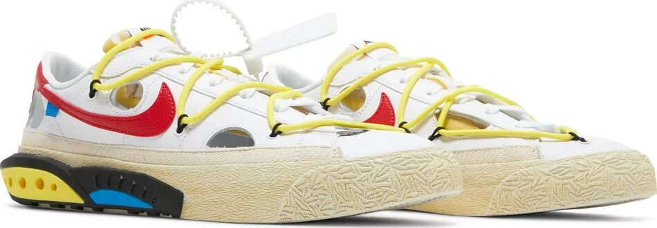 OFF WHITE X NIKE NUOVO SPEDIZIONE VELOCE TAGLIA 9 bianco sporco x Nike Blazer Low 'Rosso Università' DH7863 100