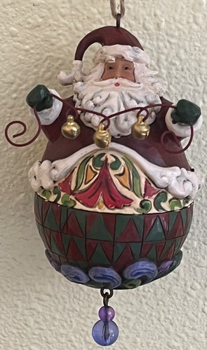 Jim Shore Roly Poly Santa String Of Jingle Bells Ornament Heartwood Creek Used - Picture 18 of 23