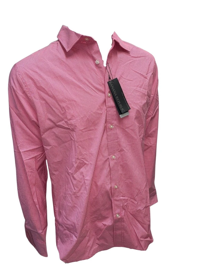 Camisa Banana Republic Para Hombres Tech Elástica Algodón Ajustada Flex Fit Nueva con Etiquetas Foto 4 de 4