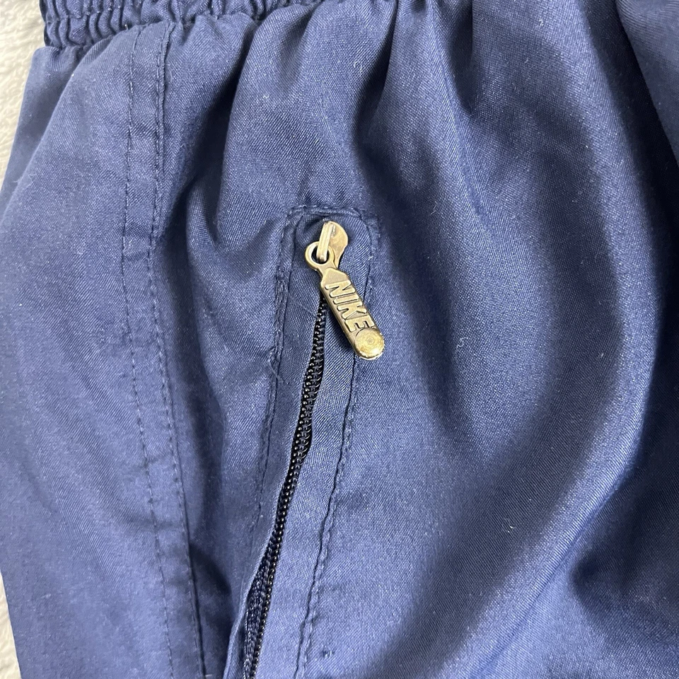 复古耐克运动裤衬里男式中号蓝色慢跑锥形踝拉链 — 第 4/4 张图片