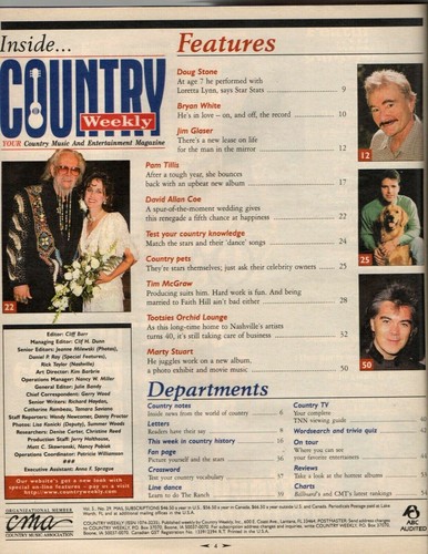 Country Weekly Magazine July 21 1998 Tim McGraw Pam Tillis Bryan White - Picture 2 of 2