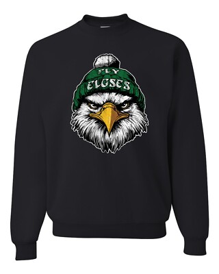 Fly ESGLS Funny E-s-g-l-e-s Philly PA Football Sports Crewneck Sweatshirt
