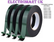 DOUBLE SIDED HEAVY DUTY SELF ADHESIVE STICKY BACK BLACK FOAM TAPE CRAFT AUTO 10M
