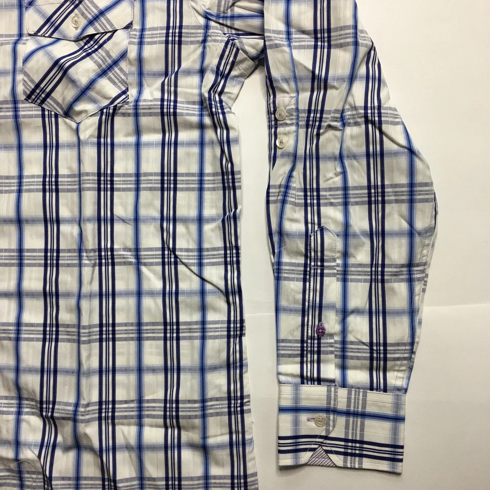 UG фиолетовый ярлык мужской XL L/S 100% хлопок многоцветный рубашка на пуговицах - Изображение 4 из 4