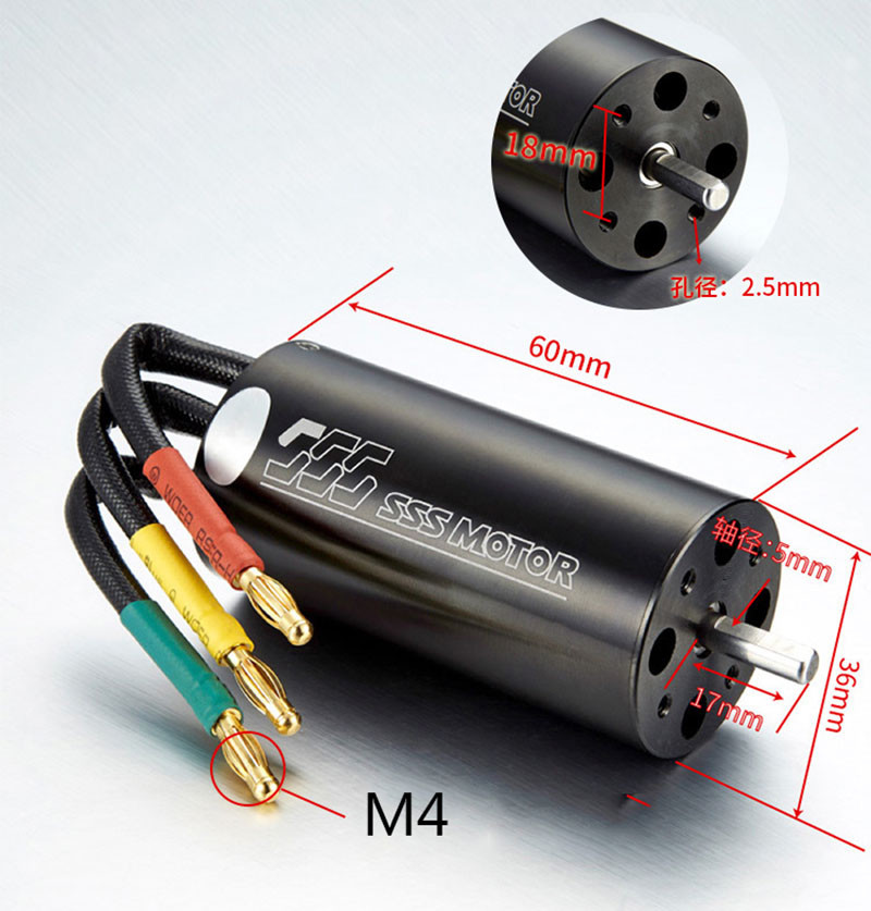 CNC SSS 2PCS TFL Brushless 3660-2400KV Motor Electronic RC Boat Car DIY Model CNC SSS 2PCS TFL Brushless 3660-2400KV Motor Electronic RC Boat Car DIY Model