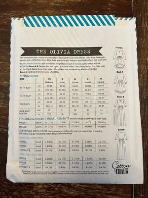 cotton and chalk olivia dress The Olivia Dress by Cotton + Chalk Sewing Pattern No. 2 UC Sizes 6-20, Maxi, Hi-Lo Hemline, Ruffle Edge, Boho