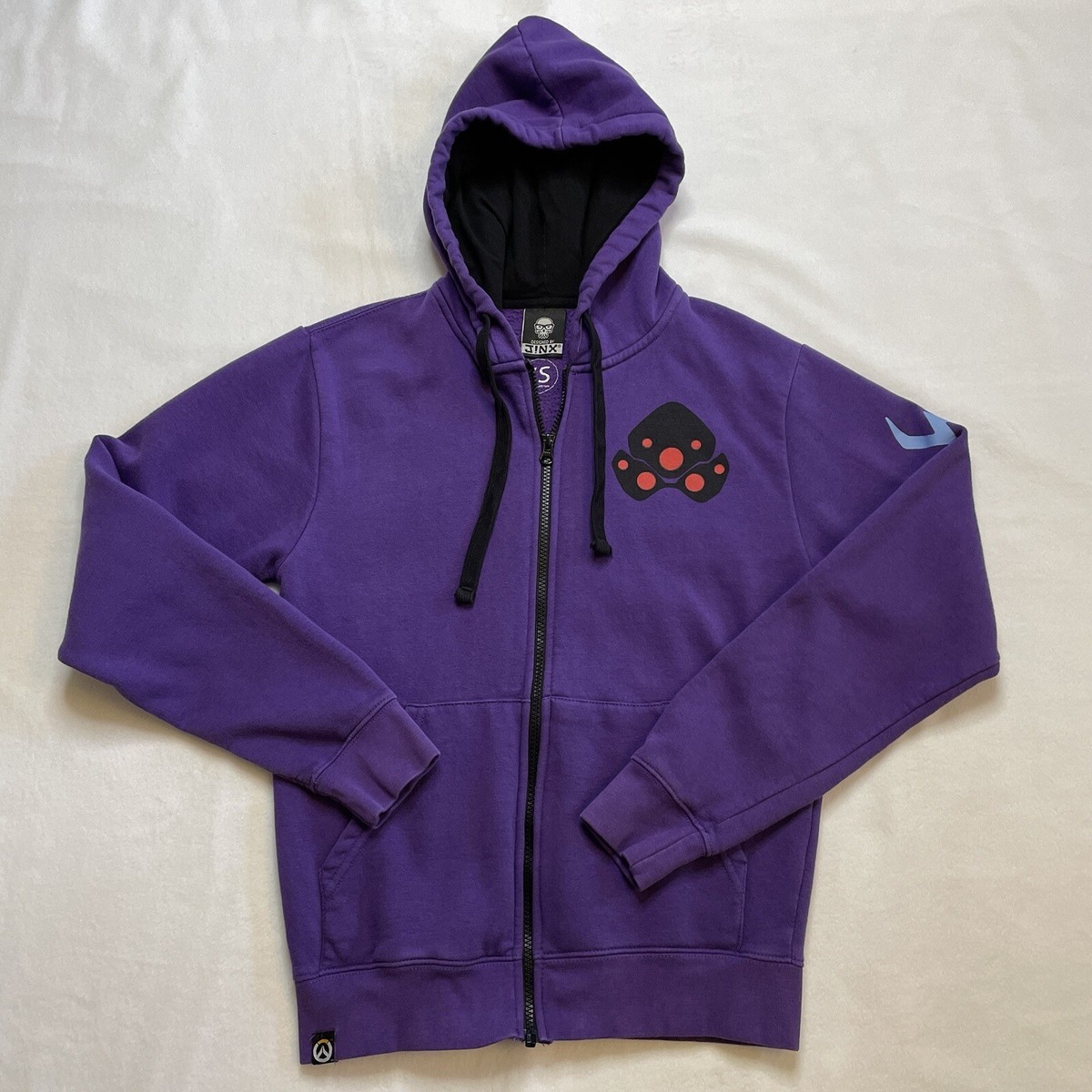 Overwatch Ultimate Widowmaker Mens XS Zip-Up Hoodie Purple Gamer