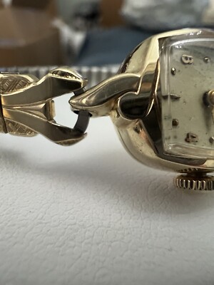 Vintage Lady Hamilton 14k Yellow Gold Biggs Watch 1955 Winds Vintage Lady Hamilton 14k Yellow Gold Biggs Watch 1955 Winds