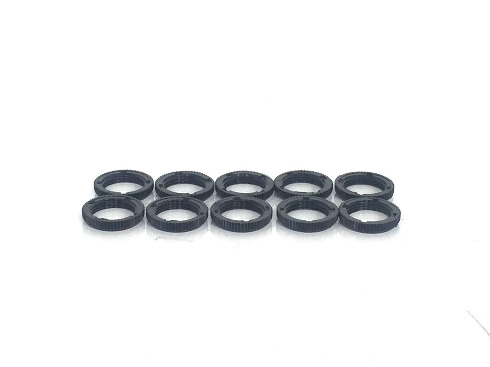 Toggle Switch Black Plastic Nut Ring Boat / Marine Set of Ten 384-17126-001