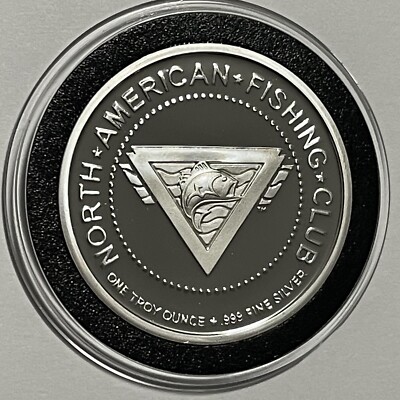 Bluegill Fish Collector Proof Coin 1 Troy Oz .999 Fine Silver