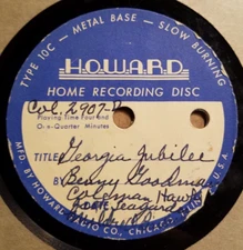 78RPM Columbia 2907-D Benny Goodman (ACETATE DUB) Georgia Jubilee / Emaline, VG