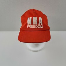 NRA Freedom Snapback Trucker Hat/Cap National Rifle Association Orange OS VTG