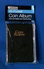 Whitman 60 Pocket Mini Coin Album Book Wallet for 2x2 Flips Holders