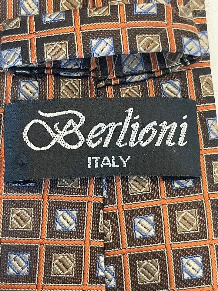 Corbata Berlioni Italia Hombre 100% Microfibra 58" x 3.5" Foto 3 de 3