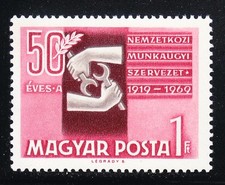 Hungary 1969 MNH Sc 1974 Mi 2505  International Labour Organization.Hands.ILO **