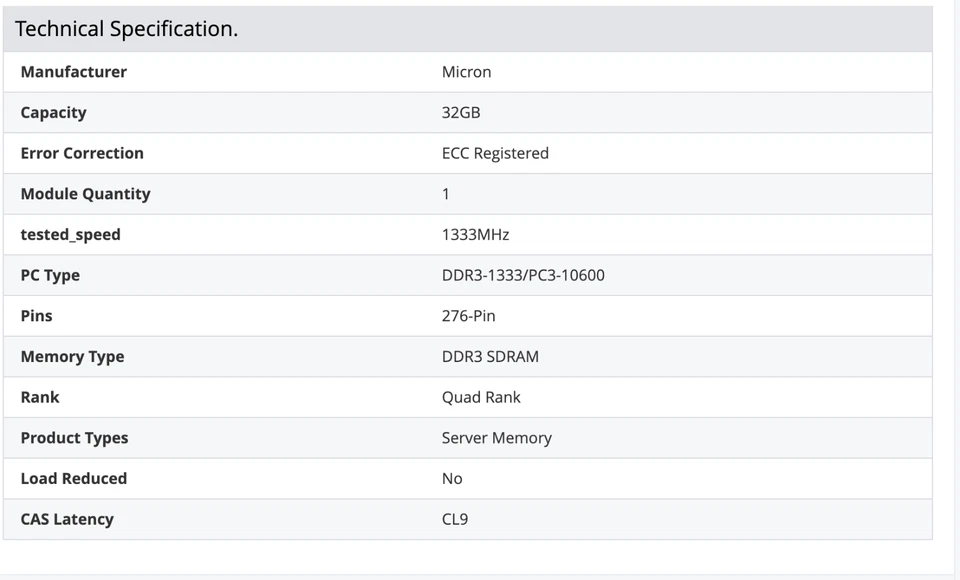 128GB (4 X 32GB) DDR3 1333 Apple Mac Pro Late 2013 A1481 SK Hynix Memory Server - Image 4 of 4