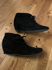 Nine West Women Shoes Lazona Size 10 M Black Suede Boot Dress Work Heel