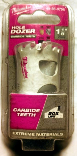 MILWAUKEE Hole Saw: 1 1/8 in Saw Dia., 4 Teeth per Inch 49-56-0708 (NEW)