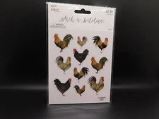 The paper studio stick a bilities Rooster stickers 20pc