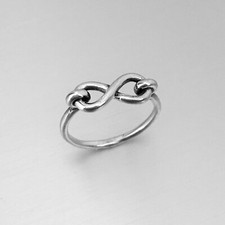 Sterling Silver Infinity Ring, Silver Rings, Love Ring, Knot Ring