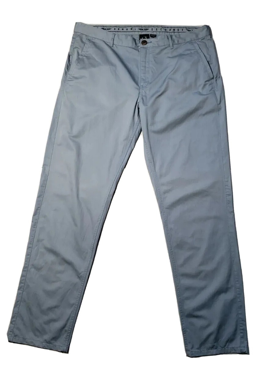 パンツ EMPORIO ARMANI Design Chino Pants Armani Exchange Men Slim Fit Chino Olive Pants, Size 30-R | eBay