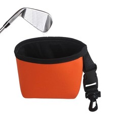 Golf Ball Cleaner Bag Club Cleaning Kit Waterproof Golf Ball Washer Orange