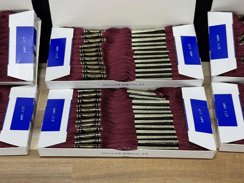 ✅ 6 Boxes ✅NEW ✅DMC 25 EMBROIDERY FLOSS ✅MOULINE ✅FRANCE ✅100% COTTON ✅#902 - Image 3 of 4