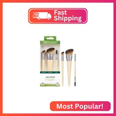 EcoTools New Natural Conceal, Enhance, & Sculpt Trio, Makeup Brushes For Foundat