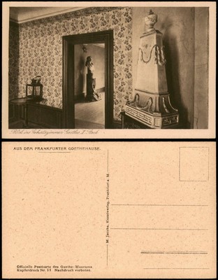 Frankfurt am Main Goethehaus Blick ins Geburtszimmer Goethe I. Stock 1910